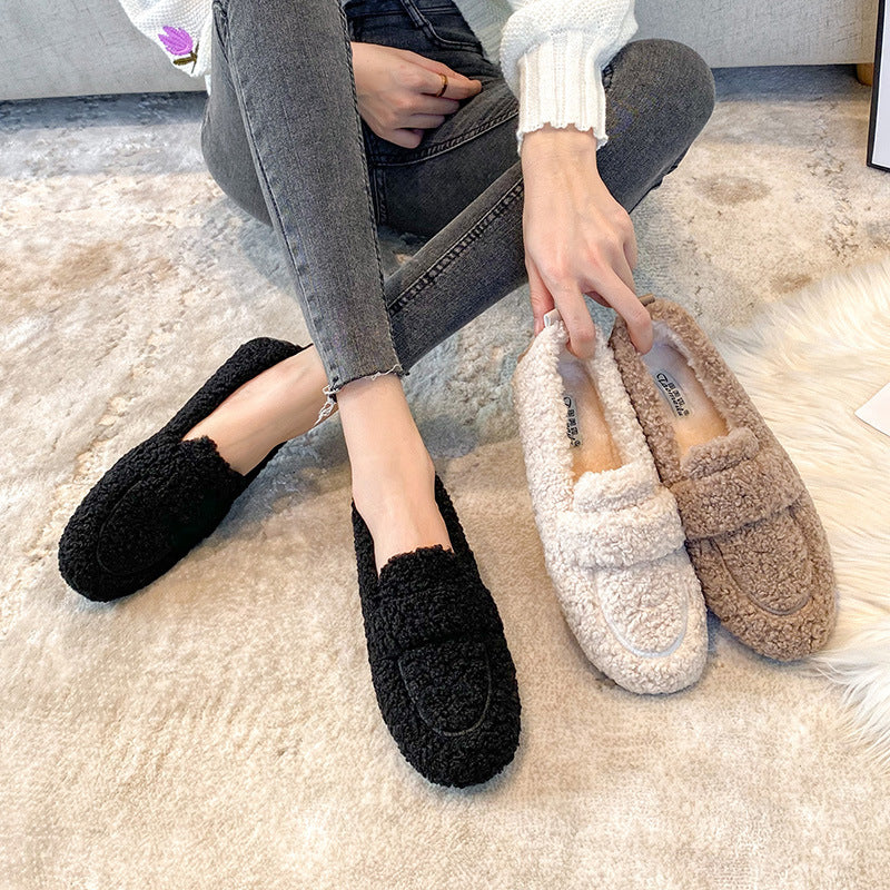 Mocassins Douillets à Enfiler avec Finition Texturée Élégante
