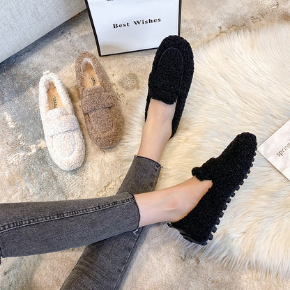 Mocassins Douillets à Enfiler avec Finition Texturée Élégante