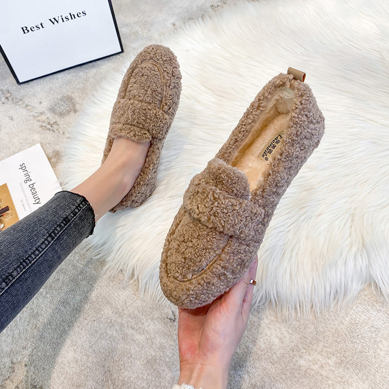 Mocassins Douillets à Enfiler avec Finition Texturée Élégante