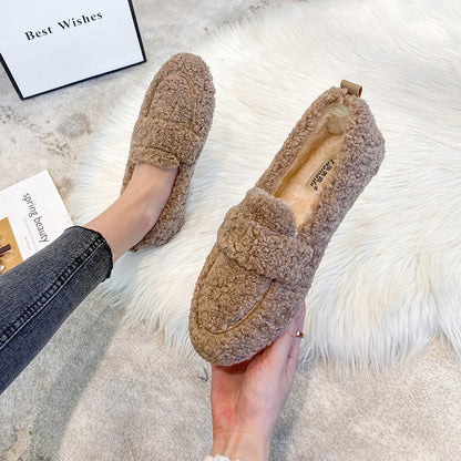 Mocassins Douillets à Enfiler avec Finition Texturée Élégante