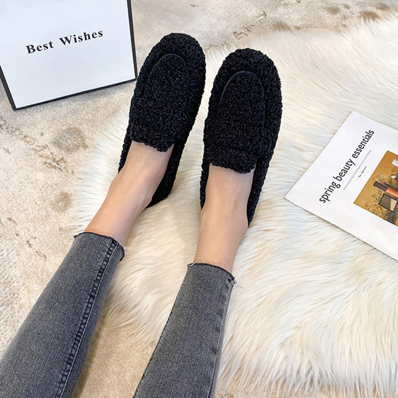 Mocassins Douillets à Enfiler avec Finition Texturée Élégante